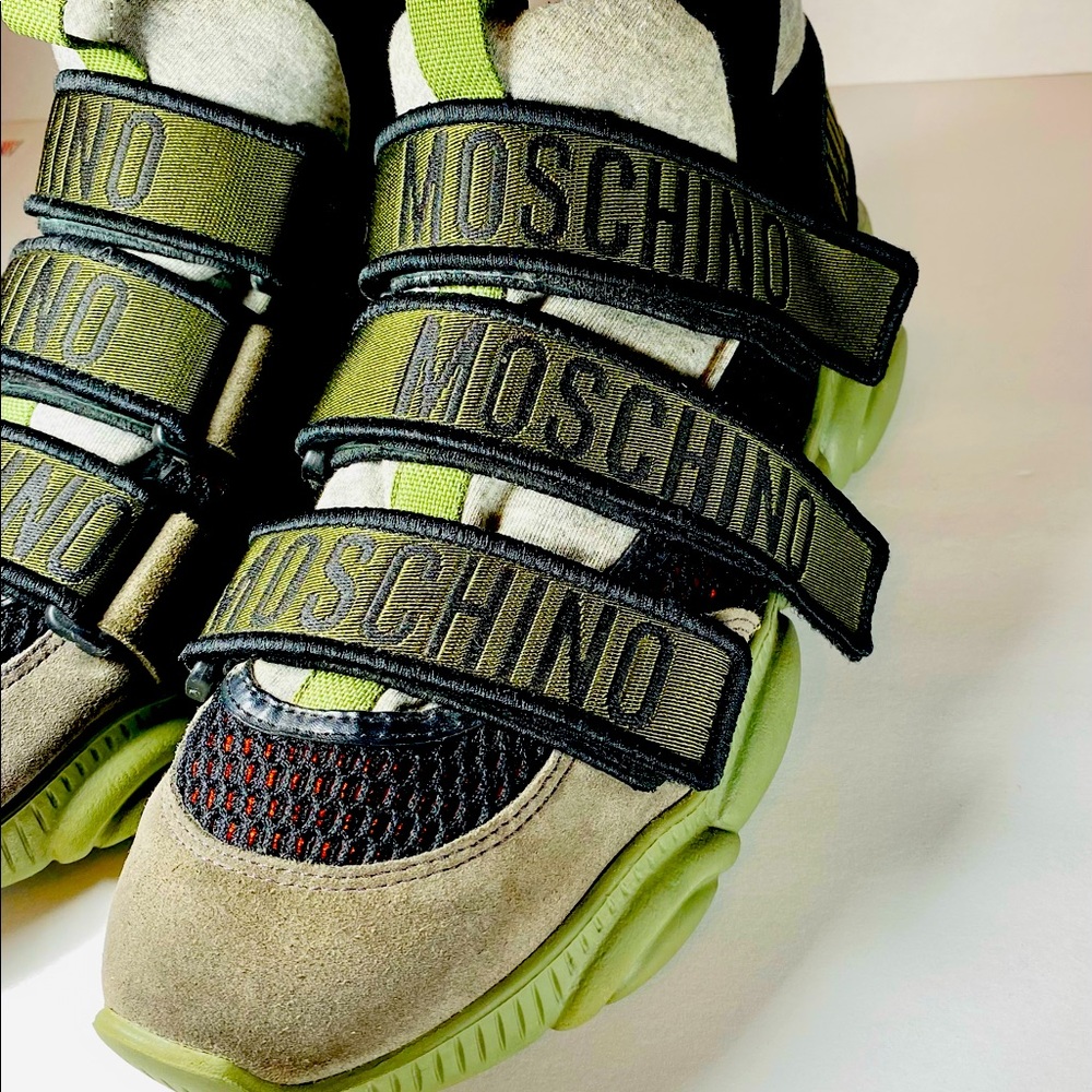 MOSCHINO COUTURE TOUCH-STRAP CHUNKY SNEAKERS